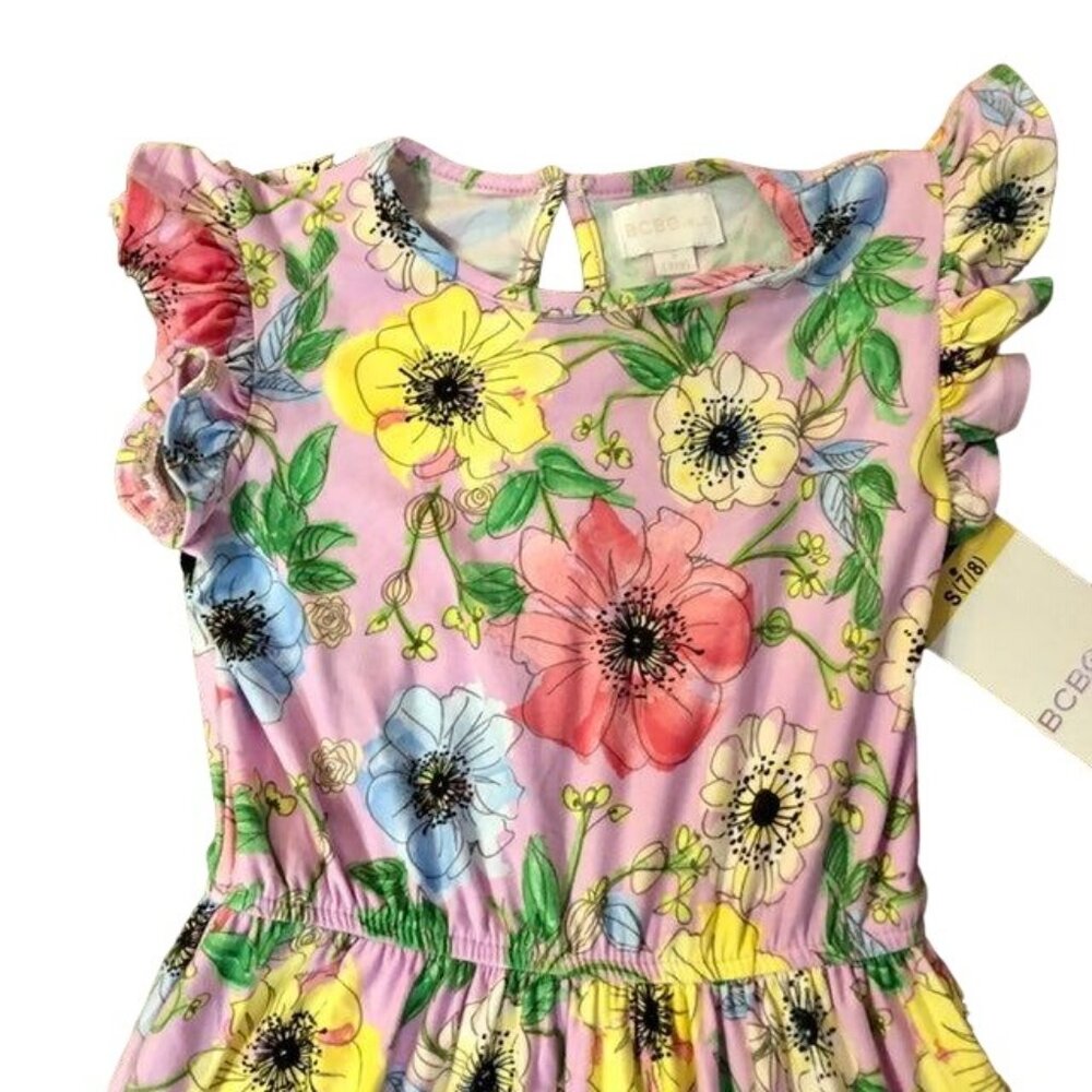 BCBGirls Floral Dress Girls S (7/8) NEW Floral Soft - Picture 12 of 12